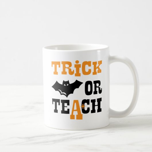 Funny Halloween Teacher Geschenk Spooky Bat School Kaffeetasse (Rechts)