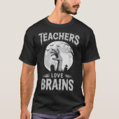 Funny Halloween Teacher S Zombie Lehrer Liebe Bra T-Shirt (Vorderseite)