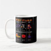 Funny Halloween Teacher Spooky Syllables Candy Cos Kaffeetasse (Links)
