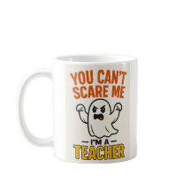 Funny Halloween Teacher Tasse mit Ghost