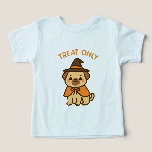 Funny Halloween tee with cartoon dog (Design Vorderseite)