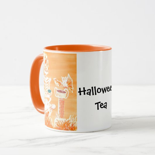 Funny Halloween Teele-ton Bat Crazy Cup Tasse (Vorderseite Links)