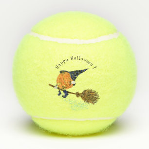 Funny Halloween Tennis Balls Hexenkürbis Tennisbälle