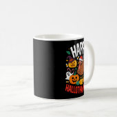 Funny Halloween Thanksgiving Christmas Happy Hallo Kaffeetasse (VorderseiteRechts)