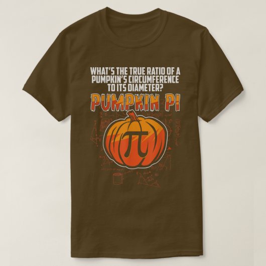 Funny Halloween Thanksgiving Pumpkin Pi Math Pun T T-Shirt (Design vorne)