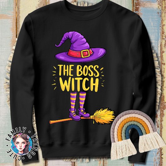 Funny Halloween The Boss Hexe Sweatshirt