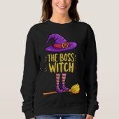 Funny Halloween The Boss Hexe Sweatshirt (Vorderseite)