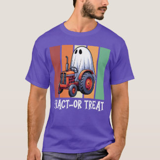Funny Halloween Traktor Ghost Boys Kids Trick oder T-Shirt