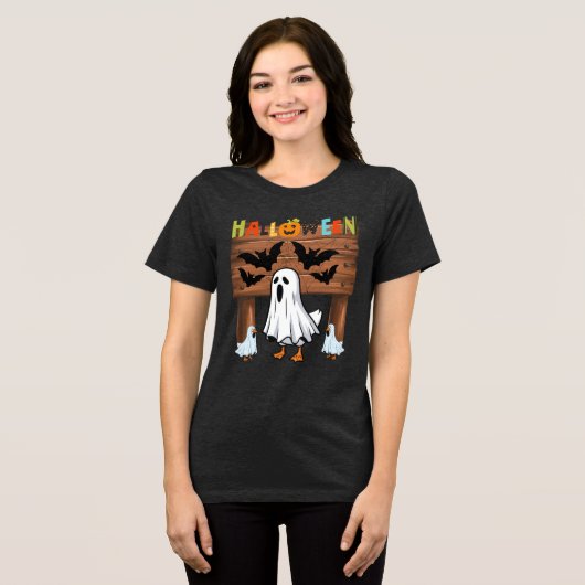 Funny Halloween Tri-Blend Shirt (Vorderseite voll)
