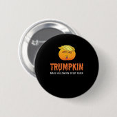 Funny Halloween Trumpkin Button (Vorne & Hinten)