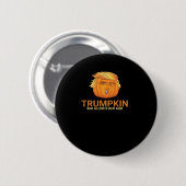 Funny Halloween Trumpkin - Fall Halloween Gre Button (Vorne & Hinten)