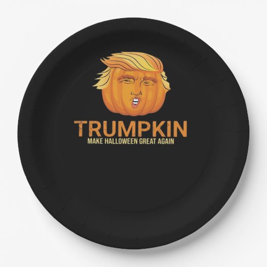 Funny Halloween Trumpkin - Fall Halloween Gre Pappteller (Vorderseite)
