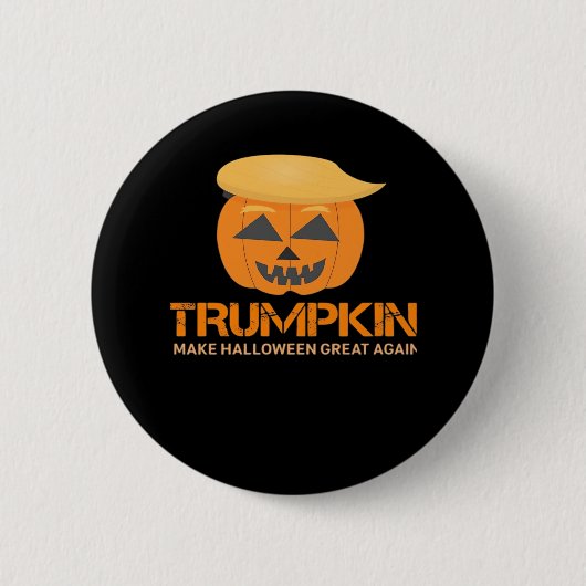 Funny Halloween Trumpkin - Make Halloween Great Ag Button (Vorderseite)