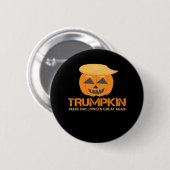 Funny Halloween Trumpkin - Make Halloween Great Ag Button (Vorne & Hinten)