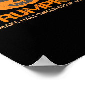 Funny Halloween Trumpkin - Make Halloween Great Ag Poster (Ecke)
