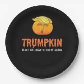 Funny Halloween Trumpkin Pappteller (Vorderseite)