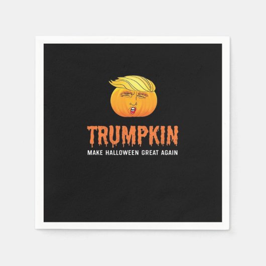Funny Halloween Trumpkin Serviette (Vorderseite)