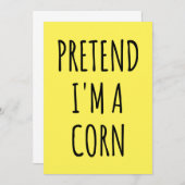 Funny Halloween - Tu so, als wäre ich Mais Einladung (Vorne/Hinten)