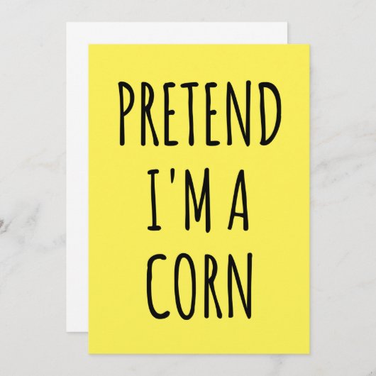 Funny Halloween - Tu so, als wäre ich Mais Einladung (Vorne/Hinten)