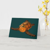 Funny Halloween Turtle Karte (Gelbe Blume)