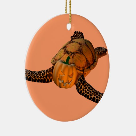Funny Halloween Turtle Keramikornament (Rechts)