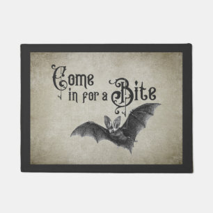 Funny Halloween Vampire Bat Kommen Sie zum Biss Fußmatte