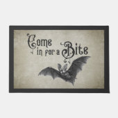 Funny Halloween Vampire Bat Kommen Sie zum Biss Fußmatte (Vorderseite)