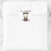 Funny Halloween Vampire Joke Quadratischer Aufkleber (Tasche)
