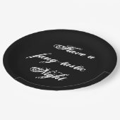 Funny Halloween Vampire Paper Plate Pappteller (Schrägansicht)