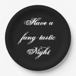 Funny Halloween Vampire Paper Plate Pappteller