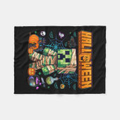 Funny Halloween Video Game Pumpkin Gaming Men Boys Fleecedecke (Vorderseite (Horizontal))