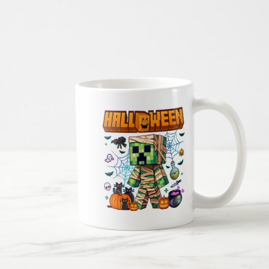 Funny Halloween Video Game Pumpkin Gaming Men Boys Kaffeetasse (Rechts)