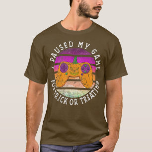 Funny Halloween Video Gamer Zitat - Trick oder Tre T-Shirt