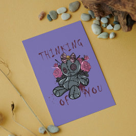 Funny Halloween Voodoo Doll Card Dankeskarte