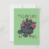 Funny Halloween Voodoo Doll Card Dankeskarte (Vorderseite)