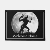 Funny Halloween Welcome Zuhause - Werewolf Full Mo Fußmatte (Vorderseite)