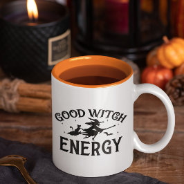 Funny Halloween Witch Phrase Zweifarbige Tasse