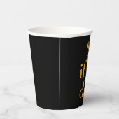 Funny Halloween Witz Schwarz und Orange Pappbecher (Rechts)