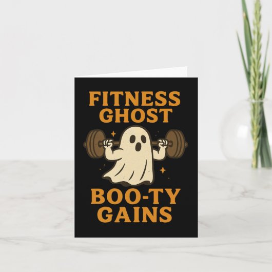 Funny Halloween Workout Ghost Gym Joke For Hintern Karte (Vorderseite)