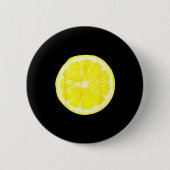 Funny Halloween Yellow Lemon Costume Fruit Costume Button (Vorderseite)