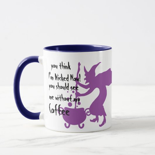 Funny Halloween Zitate Bad Wicked Witz Spaß Tasse (Links)