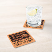 Funny Halloween Zombie Drinks Fuzzy Navel Rechteckiger Pappuntersetzer (Vor Ort)