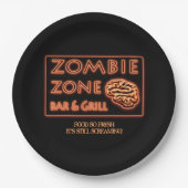 Funny Halloween Zombie Food so frisch Pappteller (Vorderseite)