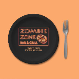 Funny Halloween Zombie Food so frisch Pappteller