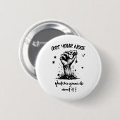Funny Halloween Zombie Got Ihre Nase Button (Vorne & Hinten)