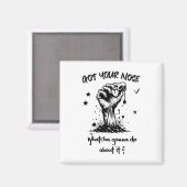Funny Halloween Zombie Got Ihre Nase Magnet (Vorderseite/Rückseite)