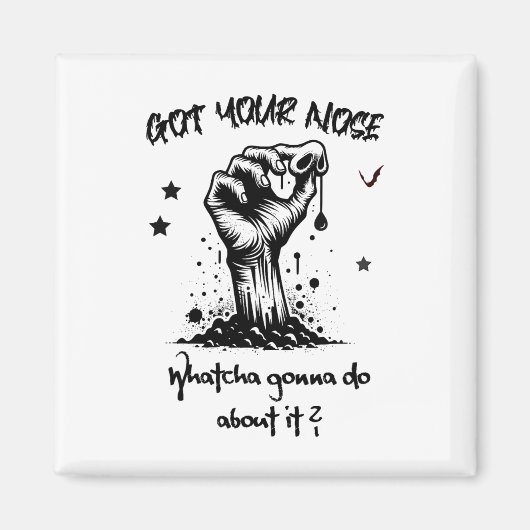 Funny Halloween Zombie Got Ihre Nase Magnet (Vorne)