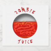 Funny Halloween Zombie Juice Brains Bierflaschenetikett (Einzelnes Label)