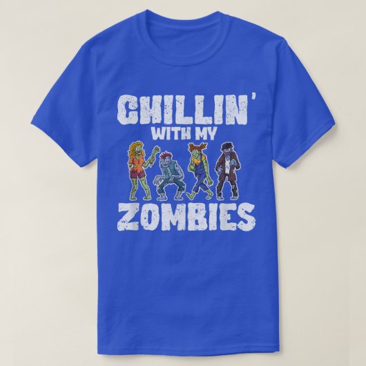 Funny Halloween Zombie Lover Creepy Chillin With M T-Shirt (Design vorne)