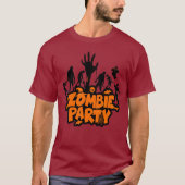 Funny Halloween Zombie Party Beängstigender T - Sh T-Shirt (Vorderseite)